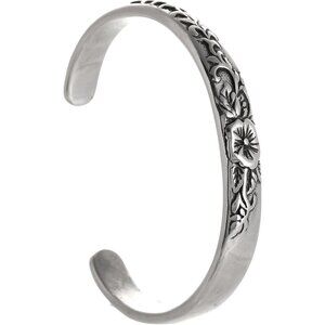 Celtic Flower Cuff Bracelet Stainless Steel Vintage Floral Unisex Jewelry